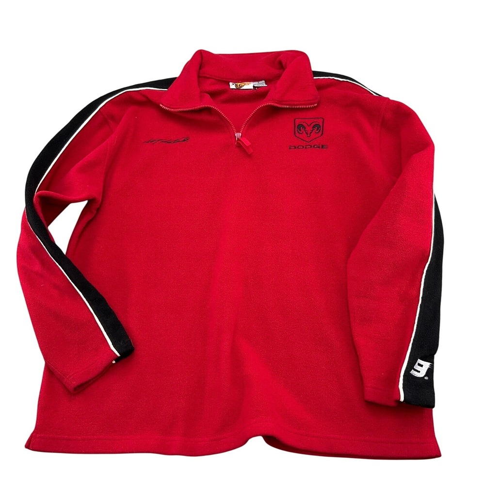 Winners Circle Pullover Mens Large Red‎ Dodge Motor Fleece KASEY KAHNE Stitched